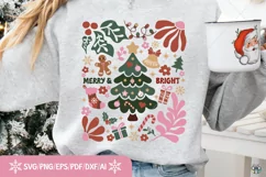 Boho Christmas Png, Boho Flower Png, Christmas Sublimation Product Image 1