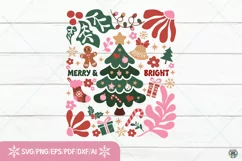 Boho Christmas Png, Boho Flower Png, Christmas Sublimation Product Image 3
