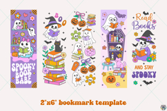 Retro Halloween Ghost Bookmark Bundle, Bookmark Template Product Image 2