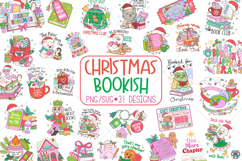 Christmas Bookish Png Bundle, Christmas Bookish stickers Product Image 1