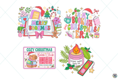 Christmas Bookish Png Bundle, Christmas Bookish stickers Product Image 3