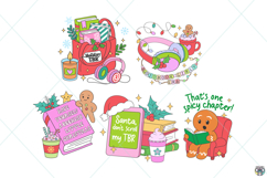 Christmas Bookish Png Bundle, Christmas Bookish stickers Product Image 7