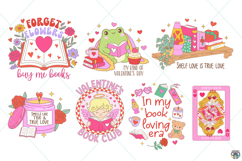 Bookish Valentine Png Svg Bundle, Book Lover Clipart Product Image 5