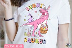 Retro Easter png, Bunnysaurus svg, Easter svg, Easter Bunny Product Image 1