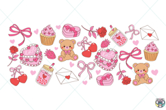 Valentine Libbey Can Wrap SVG PNG, 16OZ Glass Wrap Png Product Image 3