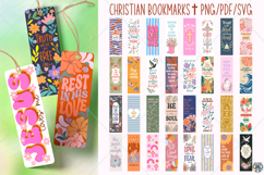 Christian Bookmarks PNG, Boho Printable Bible Verse Bookmark Product Image 1