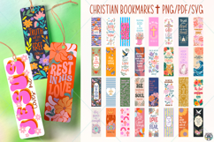 Christian Bookmarks PNG, Boho Printable Bible Verse Bookmark Product Image 1