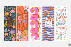 Christian Bookmarks PNG, Boho Printable Bible Verse Bookmark Product Image 3