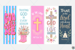 Christian Bookmarks PNG, Boho Printable Bible Verse Bookmark Product Image 2