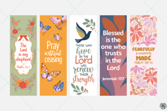 Christian Bookmarks PNG, Boho Printable Bible Verse Bookmark Product Image 4