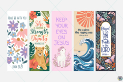Christian Bookmarks PNG, Boho Printable Bible Verse Bookmark Product Image 5