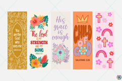 Christian Bookmarks PNG, Boho Printable Bible Verse Bookmark Product Image 7
