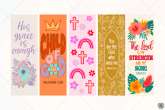 Christian Bookmarks PNG, Boho Printable Bible Verse Bookmark Product Image 7