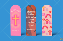 Christian Bookmarks PNG, Boho Printable Bible Verse Bookmark Product Image 9