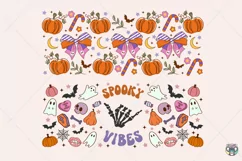 Halloween Libbey Glass Can Wrap SVG, 16OZ Glass Can svg Product Image 2
