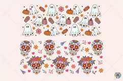 Halloween Libbey Glass Can Wrap SVG, 16OZ Glass Can svg Product Image 3