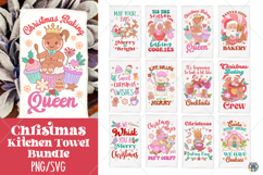 Christmas Kitchen Towel Png Svg Bundle, Christmas Svg Bundle Product Image 1
