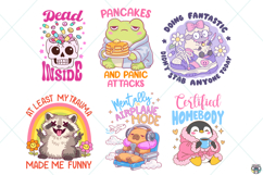 Funny Mental Health PNG SVG Bundle, Motivational Stickers Product Image 2