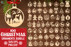 100 Christmas Ornaments Svg Bundle, Christmas Balls Svg Product Image 1