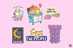 Sarcastic Funny Printable Sticker Designs Bundle, Snarky Png Product Image 2