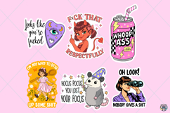 Sarcastic Funny Printable Sticker Designs Bundle, Snarky Png Product Image 4
