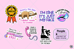 Sarcastic Funny Printable Sticker Designs Bundle, Snarky Png Product Image 6