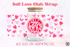 Valentines Libbey Glass Wrap Png, Self Love Club Png Product Image 1