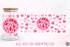 Valentines Libbey Glass Wrap Png, Self Love Club Png Product Image 2