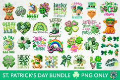 St Patrick's Day Png Bundle, Faux Yarn, Knitting Crochet Png Product Image 1