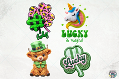 St Patrick's Day Png Bundle, Faux Yarn, Knitting Crochet Png Product Image 2