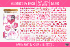 Valentines 16oz Libbey Glass Can Wrap Bundle SVG PNG Product Image 1