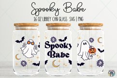 Spooky Babe SVG Libbey Glass Wrap Svg, Funny Halloween svg Product Image 1