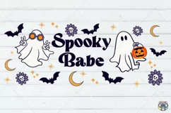 Spooky Babe SVG Libbey Glass Wrap Svg, Funny Halloween svg Product Image 2