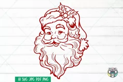 Santa Claus svg, Santa Face svg, Christmas svg Product Image 2