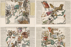 6 Celestial Globe Astrology Tables from 1693 High Resolution Product Image 2