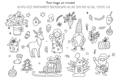 Have a Holly Jolly Christmas Doodle Clipart Product Image 2