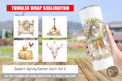Desert Spring Easter Cacti Tumbler Product Image 1