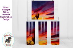 Desert Sunset 20 oz skinny Tumbler Sublimation File Product Image 1