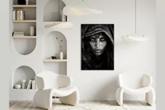 Desert Woman: Black and White Woman Portrait Wall art Product Image 4