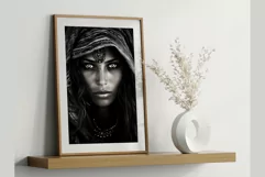 Desert Woman: Black and White Woman Portrait Wall art Product Image 2
