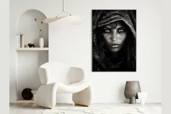 Desert Woman: Black and White Woman Portrait Wall art Product Image 6