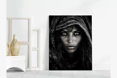Desert Woman: Black and White Woman Portrait Wall art Product Image 7