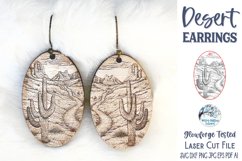 Desert Earrings SVG for Glowforge or Laser Cutter Product Image 1
