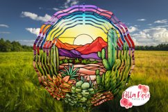 Desert Landscape | Western| 10&quot; Sublimation Wind Spinner Product Image 1