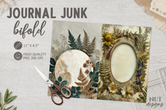 Botanical Junk Journal Bifold vintage wildflowers, fern Product Image 1