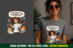 Funny Sarcastic Kitchen PNG Stressed Baker Design Product Image 1