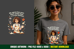 My Apron Has Seen More Action PNG Funny Chef Design Product Image 1