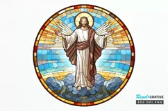 Stained Glass Christian Sublimation PNG Clipart Product Image 1