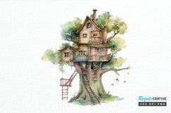 Watercolor Treehouse PNG Clipart Product Image 1