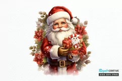 Watercolor Santa Claus PNG Clipart Product Image 1